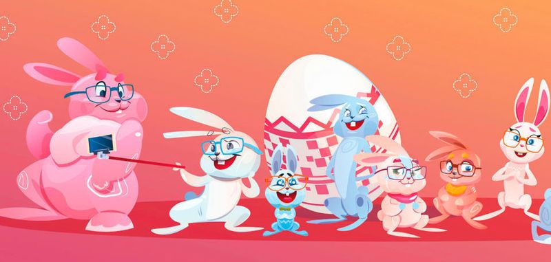Auch der Osterhase und seine Freunde haben Spaß an Gadgets.