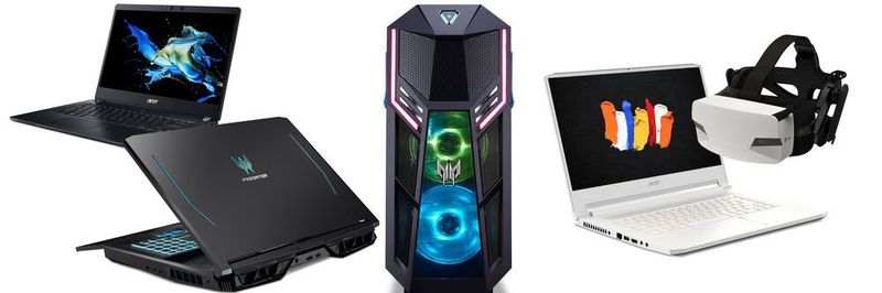 Neben neuen Gaming-Rechnern und einer ganzen Reihe von Notebooks von Einsteiger- bis Premiummodellen präsentierte Acer mit ConceptD gleich eine komplett neue Modellsparte, zu der auch eine MR-Brille mit hoher Auflösung zählt.