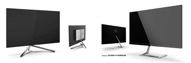 Für das ungewöhnliche Design der AOC-Monitore U32U1 und Q27T1 hat das Studio F. A. Porsche gesorgt. Es wurde von Ferdinand Alexander Porsche gegründet, ist aber unabhängig vom Automobilhersteller.