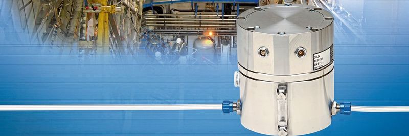 Der Capacitive Hydrostatic Level Sensor CHLS4 mit strahlungsbeständigen Spezialkabel.