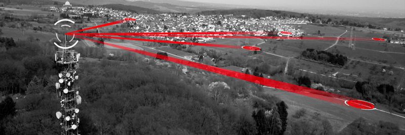 Mit Beamforming böten bestehende Mastabstände genug Potential für 5G-Verbindungen mit mehreren hundert Mbit/s.
