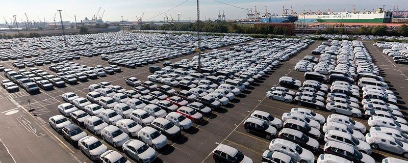 Das BLG-Autoterminal in Bremerhaven.