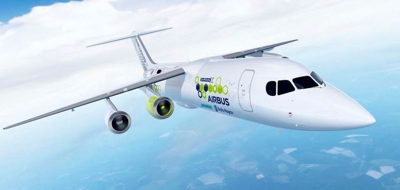 Um die Emissionen bei Flugzeugen zu senken, sollen teilelektrische Antriebskonzepte, wie beim Projekt E-Fan X angedacht, helfen.