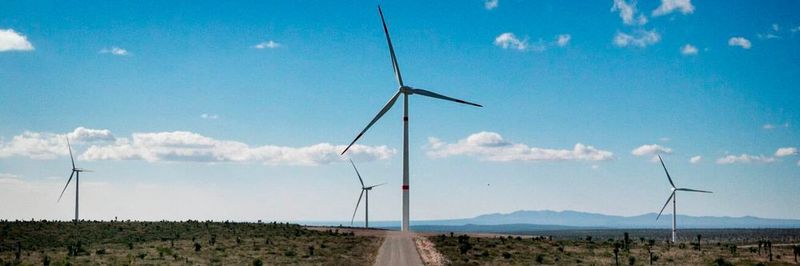 In Mexiko wird CO2-neutraler Strom durch Windkraft erzeugt.