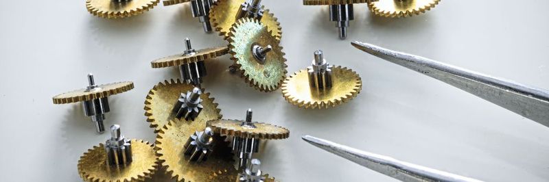 Auch wenn die Teile sehr klein aussehen, für die Mitarbeitenden bei Strausak sind sie bereits gross. Sie passen nicht in eine Armbanduhr, sondern sind für eine Wanduhr vorgesehen.