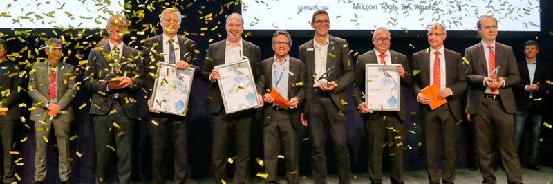 Die Gewinner des Prodex Award 2019: 1. Platz: GF Machining Solutions, 2.Platz: Fraisa SA, 3. Platz: Bystronic, Best Performer: Mikron Tool.