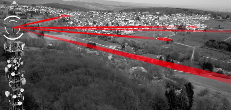Mit Beamforming böten bestehende Mastabstände genug Potential für 5G-Verbindungen mit mehreren hundert Mbit/s.