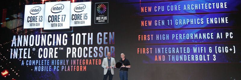 Mit den Core-Prozessoren der 10. Generation steigt Intel nicht nur auf eine 10-Nanometer-Fertigung um, sondern bringt auch eine neue Mikroarchitektur sowie eine leistungsfähigere Prozessorgrafik.