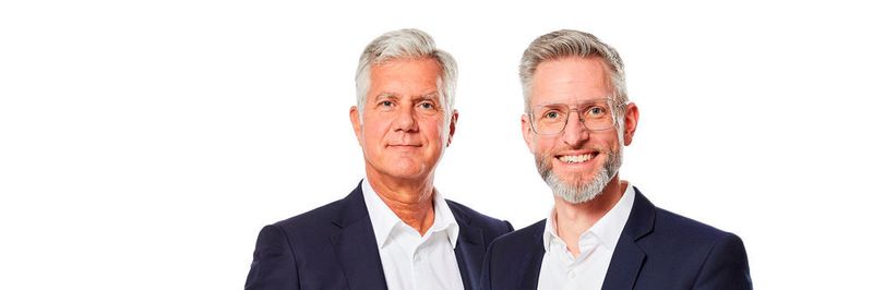 Ulrich Petry, Geschäftsführer Deutsche Telefon Standard, und Thomas Muschalla, Vice President Sales bei Nfon (v.l.)