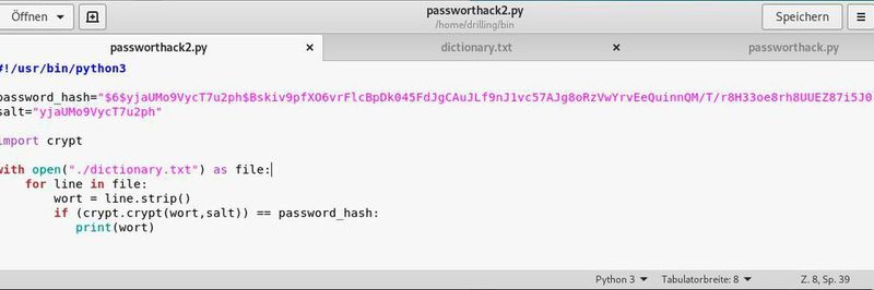 Unser kleines Hacking-Programm.