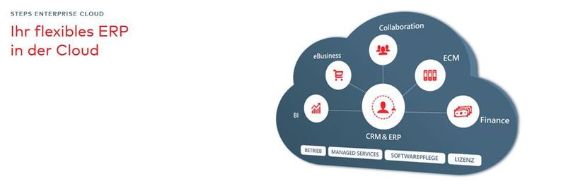 Step Ahead wirbt mit einem flexiblen ERP in der Cloud, das alle Unternehmensdaten und -prozesse abbildet.