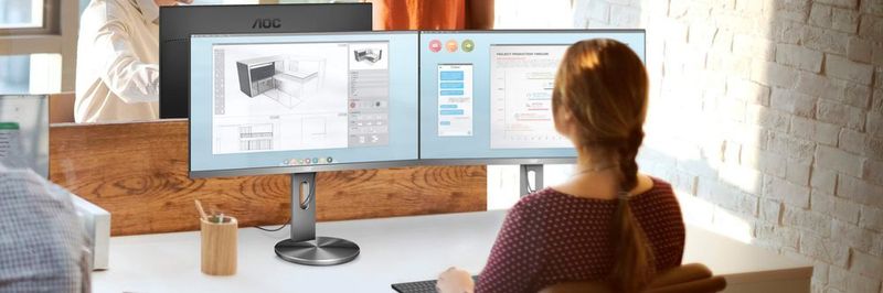 Der 27 Zoll große AOC U2790PQU bietet 4K-Auflösung und eine Pixeldichte von 163 ppi.