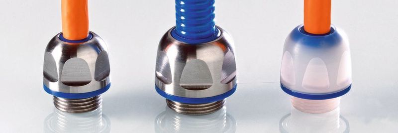 Die metrische Kabelverschraubung Blueglobe eignet sich vor allem für EMV-, Hygiene- und Prozessanwendungen.