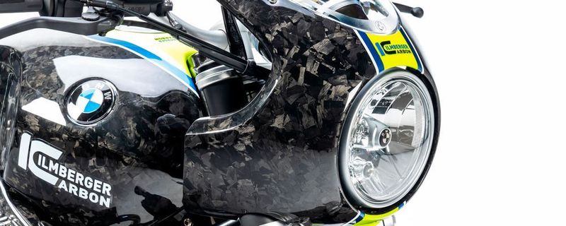 Black Diamond Carbon von Ilmberger Carbonparts an einer BMW R nine-T.
