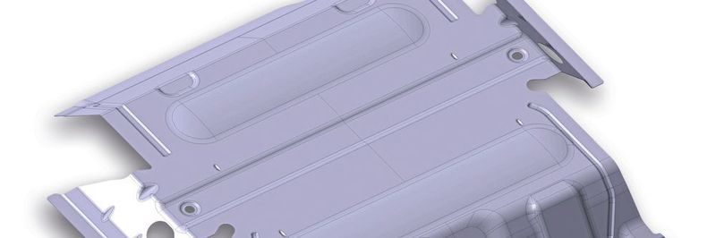 Das Strukturbauteil aus dem beschriebenen Projekt besteht aus tiefgezogenem 0,8 mm dickem HX260LAD.