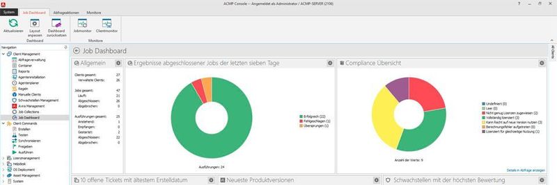Die ACMP-Suite soll nun übersichtlichere Dashboards bieten als bisher.