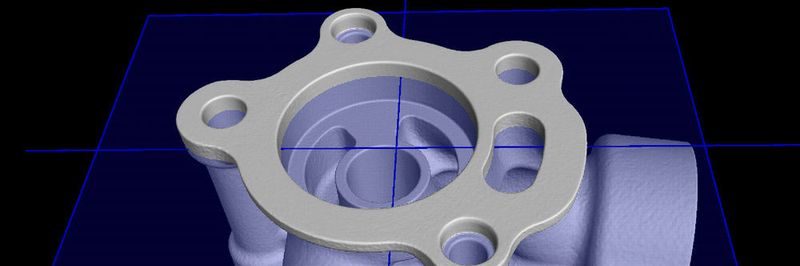 This image shows the anodized aluminum oil pump housing as an additive component produced for Formula 1.
