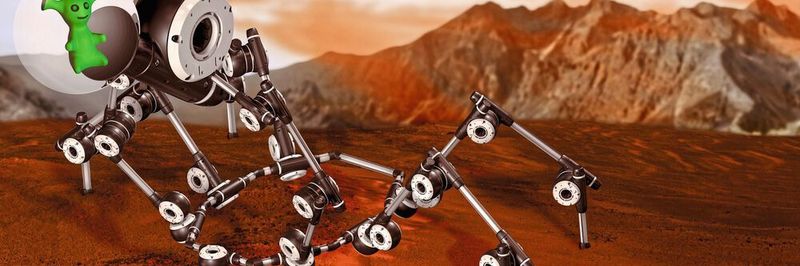 Die Apiro Mission: Erfüllung von komplizierten Bewegungen – wie die einer Spinne – mit nur drei neuen Schneckengetrieben für Standard, lineare und invertierte Bewegung.