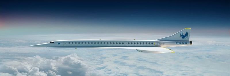 So soll das Überschallflugzeug Overture vom amerikanischen Unternehmen Boom Supersonic aussehen.