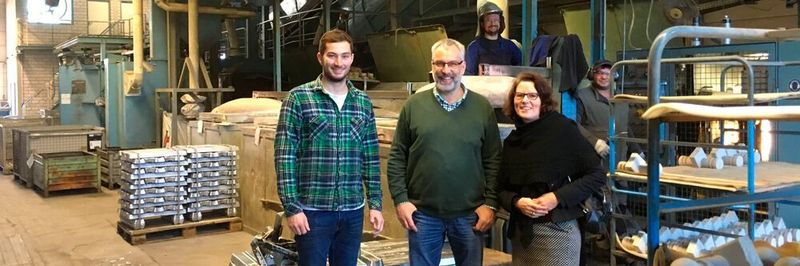 Rüther Geschäftsführer Bernd Rosenbaum (Mitte) und sein Team möchten Produktionsprozesse im Unternehmen standardisiert visualisieren und dokumentieren.