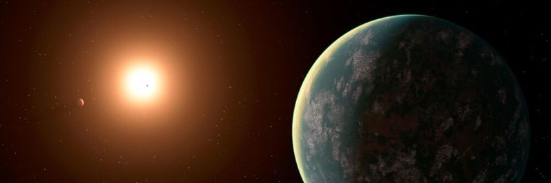 Künstlerische Darstellung des Planetensystems von GJ 357