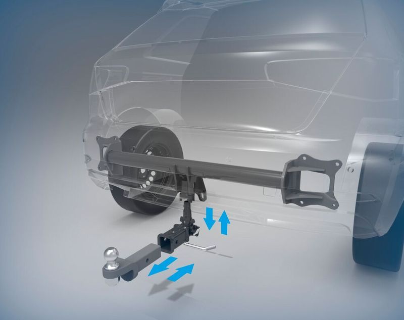 Eine abnehmbare Anhängerkupplungen von ACPS Automotive.