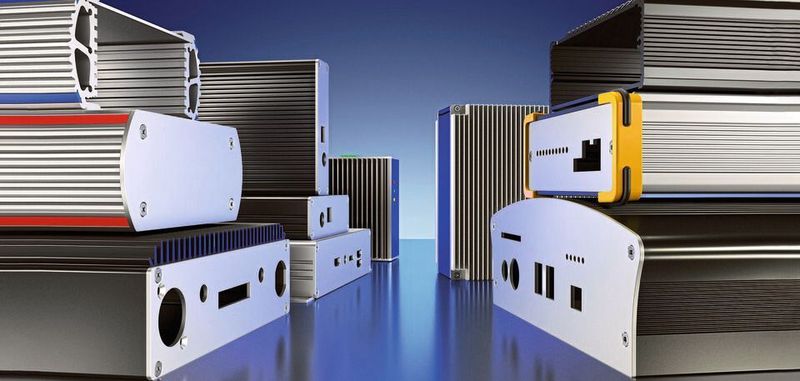 Entwärmung von Embedded Systems: Übersicht von Wärmeableitgehäusen aus Aluminium.
