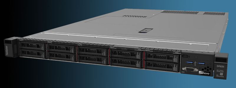 „Lenovo Think System SR 635“ ist einer der beiden Server, die der Hersteller mit AMD-Prozessoren ausstattet.