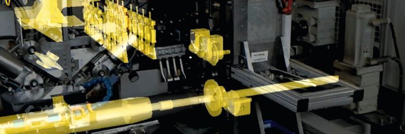 Neben dem virtuellen Bedienpanel kann die Hololens ebenfalls Hologramme der Maschine anzeigen.