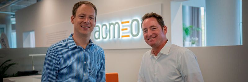 Henning Meyer (Acmeo) und Michael Gutsch (Sophos) freuen sich auf die Zusammenarbeit.