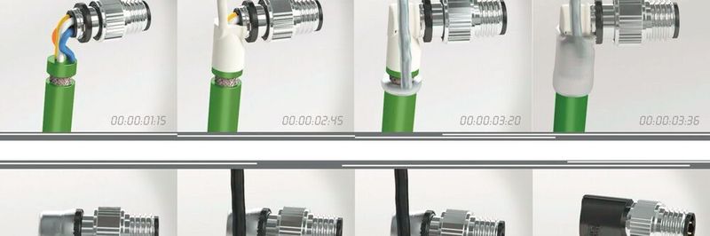 Kunststoff, Metall, Kunststoff – nahtlos und absolut sicher – die Advanced Shielding Technology ermöglicht eine robuste und zuverlässige Daten-, Signal- und Leistungsübertragung.