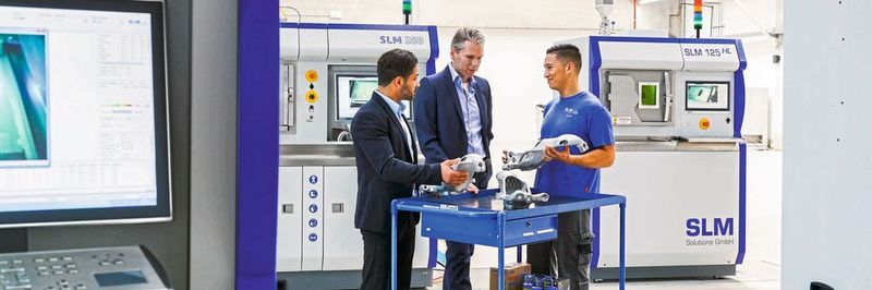 Auf der EMO Hannover 2019 berät SLM Solutions Einsteiger in die Additive Fertigung.