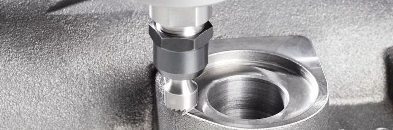 Um Guss- oder Schmiedeteile noch in der CNC-Maschine zu entgraten, bietet Gravostar Werkzeuge mit auslenkbaren Spindeln an.