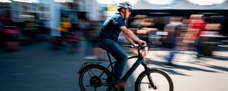 Euro-Bike 2019: Auch die Besucher durften die Fahrräder ausprobieren.