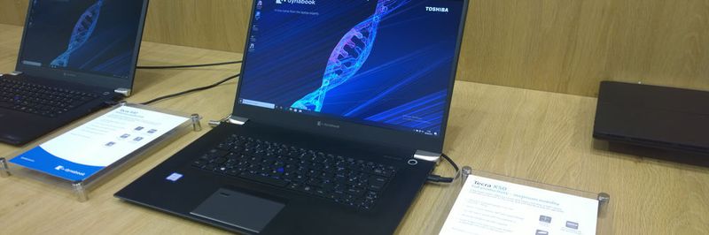 Mit dem Tecra X50-F stellt Dynabook auf der IFA 2019 ein 15,6-Zoll-Notebook mit Sharp-IGZO-Display vor. Die vormalige Notebook-Sparte von Toshiba ist inzwischen Teil von Sharp.