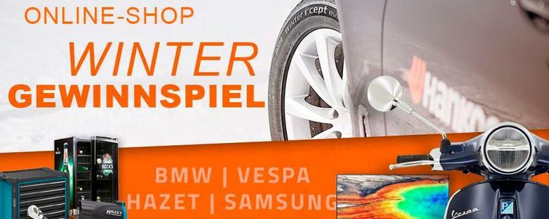 Mit diesem Poster wirbt Reifen Krieg für das Gewinnspiel.