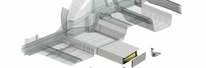 Funktionsintegriertes 2nd-Floor-Batteriegehäuse mit additiv gefertigten Knoten