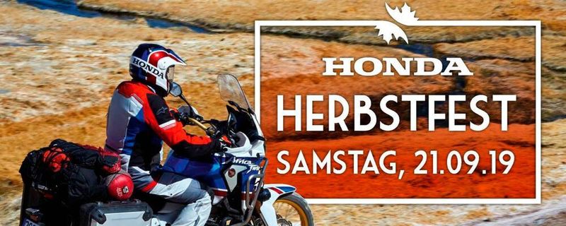 Am 21. September findet das Honda Herbstfest statt. Auf die Besucher warten viele tolle Aktionen und Rabatte für die Honda Africa Twin und die CRF450L.