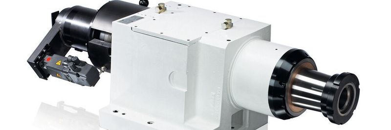 Hydrodynamische Schleifspindel mit motorischer, axialer Verstellung zum Oszilliern oder Takten.