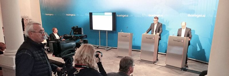 Der Thüringer CIO, Staatssekretär Dr. Hartmut Schubert, stellt seine Roadmap zur kommunalen Zusammenarbeit vor