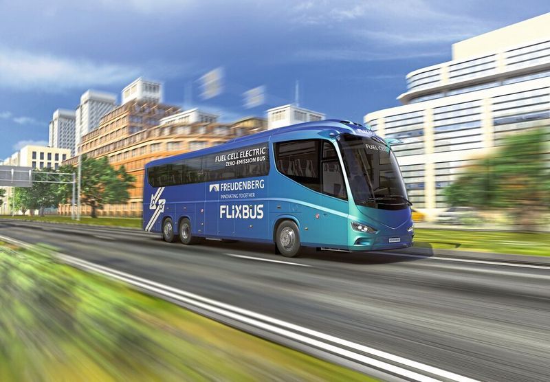 Freudenberg Sealing Technologies und FlixBus wollen Reisebusse mit Brennstoffzellenantrieb auf die Straße bringen.