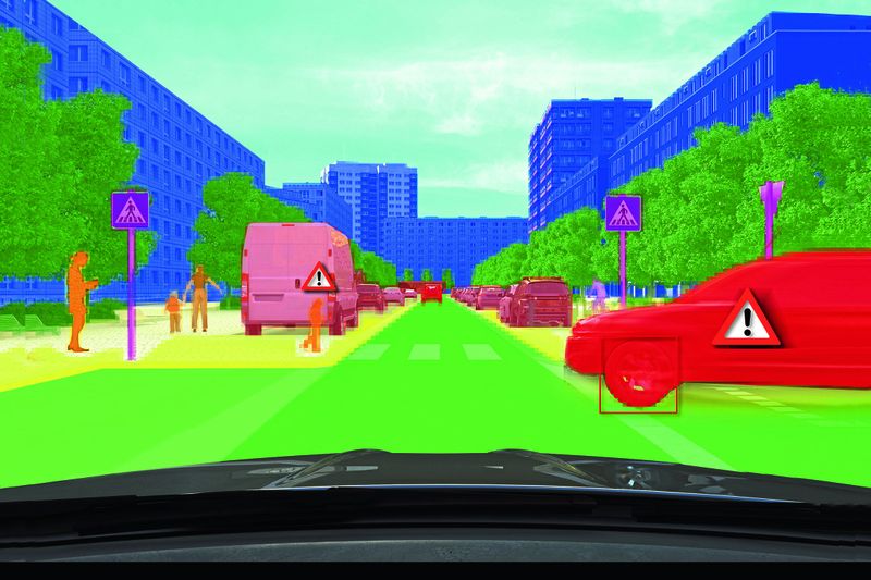 Bei der Fahrstrategie muss ein automatisiertes Auto die unterschiedlichsten Szenen erfassen und auswerten – und gegebenenfalls auch mal eine durchgezogene Linie überfahren.