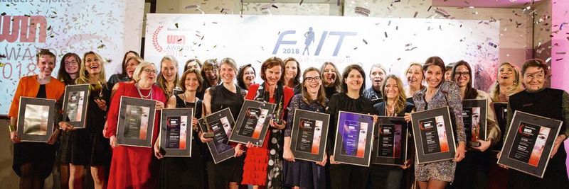 Die glücklichen Gewinnerinnen der WIN-Awards auf dem FIT-Kongress im vergangenen Jahr.
