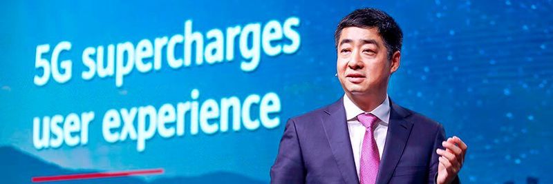 Der stellvertretende Huawei-Vorsitzende Ken Hu bei seiner Rede beim Mobile Broadband Forum 2019 in Zürich.