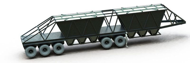 The concept of a mega trailer developed by Alcoa Innovation for the Canadian company Arianne Phosphate Inc.
