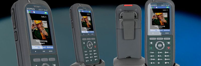 Das robuste Agfeo Dect78 IP ist mit einer abwischbaren Folientastatur ausgestattet.