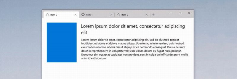 Die Windows UI Library 2.2 bringt nützliche Elemente für Apps mit, darunter beispielsweise die TabView Control.