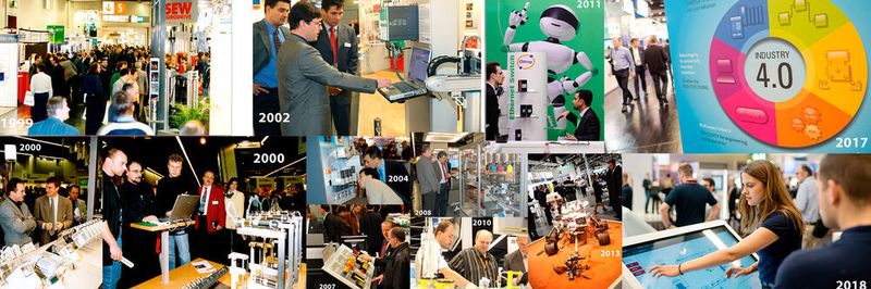 30 Jahre SPS: Die Messe steht damals wie heute für Automatisierungstechnik zum Erleben.