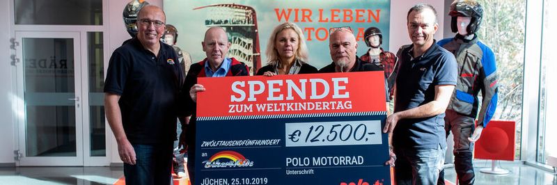 In den letzten Jahren konnte Polo-Motorrad bereits mehrfach Spenden an Biker4Kids übergeben, nun jedoch erstmalig in dieser Höhe.