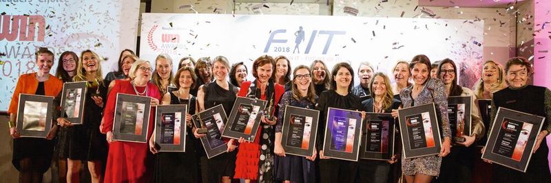 Die glücklichen Gewinnerinnen der WIN-Awards auf dem FIT-Kongress im vergangenen Jahr.